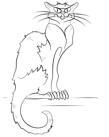 Black Cat Coloring Page